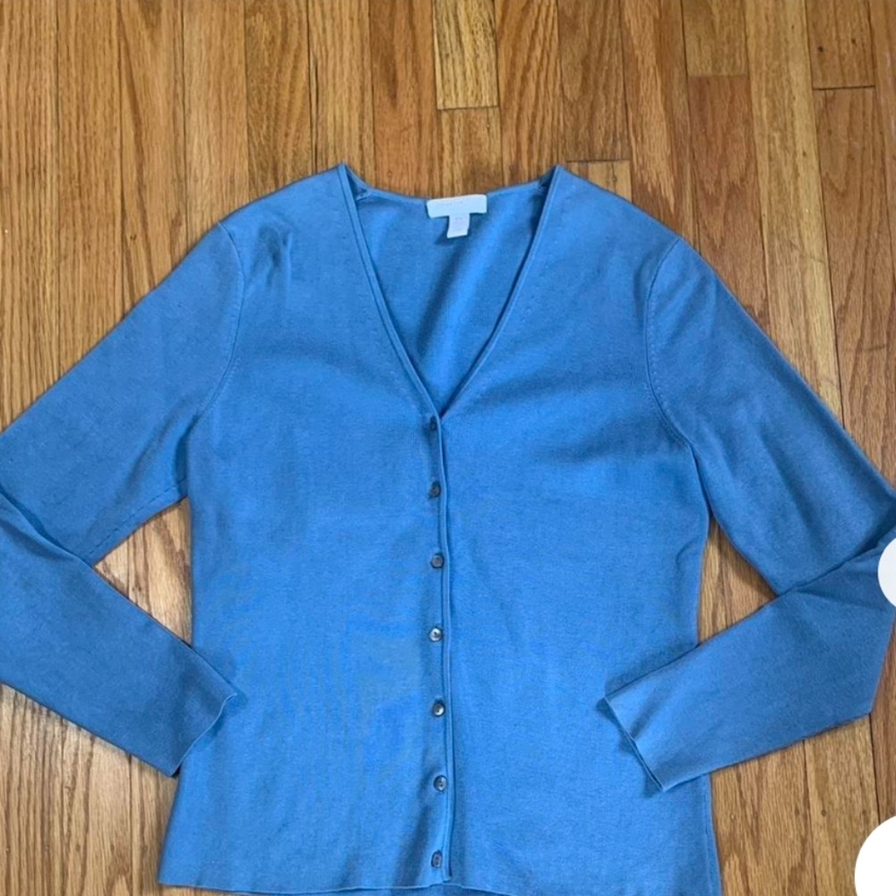 Charter Club Slate Blue Button Front Cardigan. Size XL - Picture 4 of 4